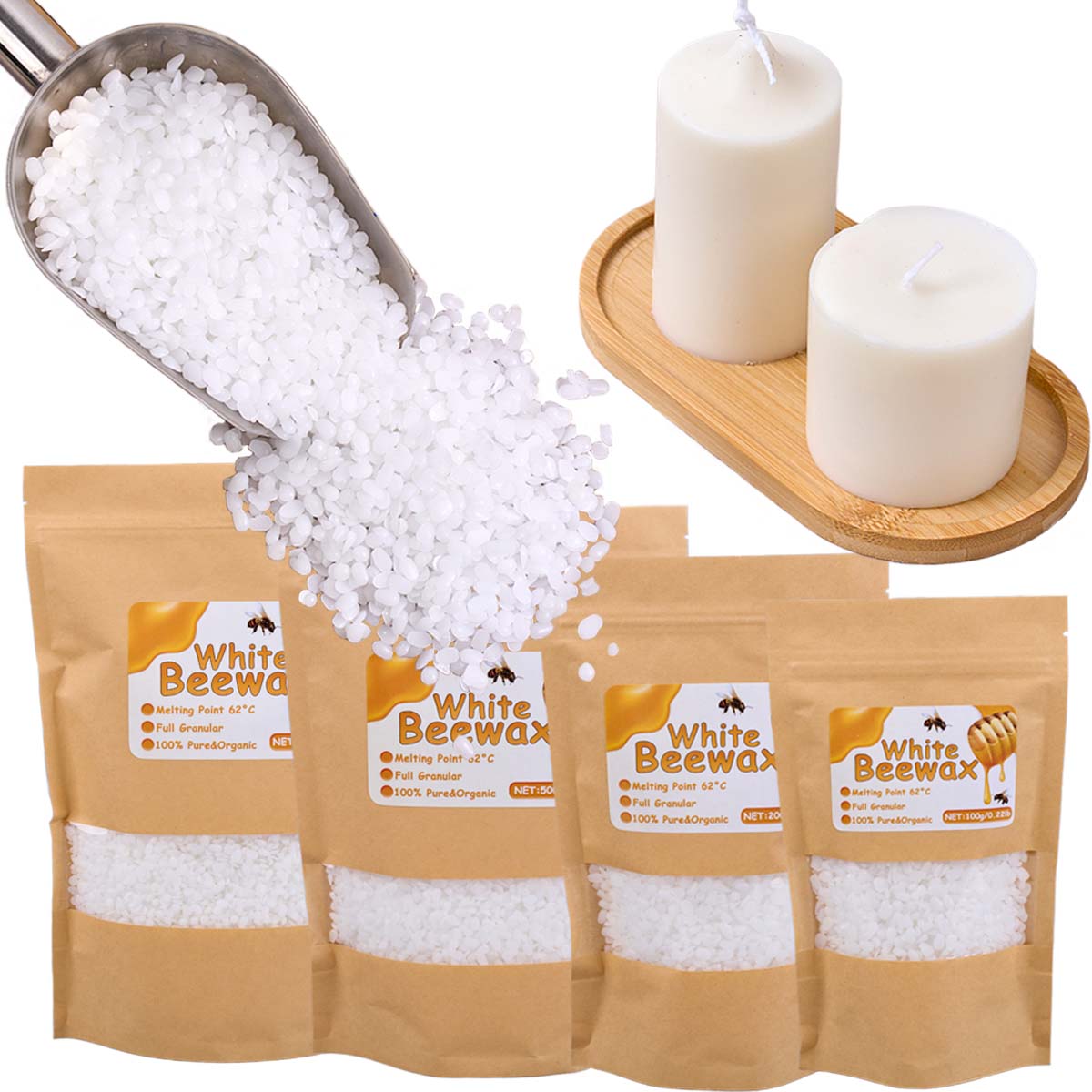 Candle Making Material - Cera d'api bianca Pura candela profumata