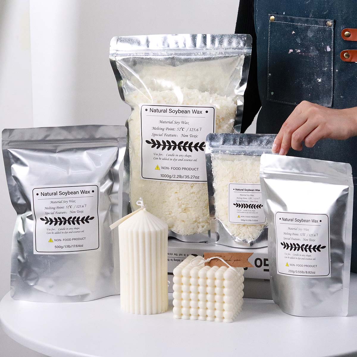 100/250/500/1000g Fiocco di ce - Candle Making Material recensione e prezzo